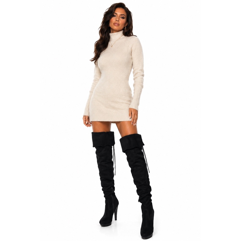 Bakers‎ Over The Knee Slouchy Boots Black Suede Platform Stiletto Sexy Women 9 B